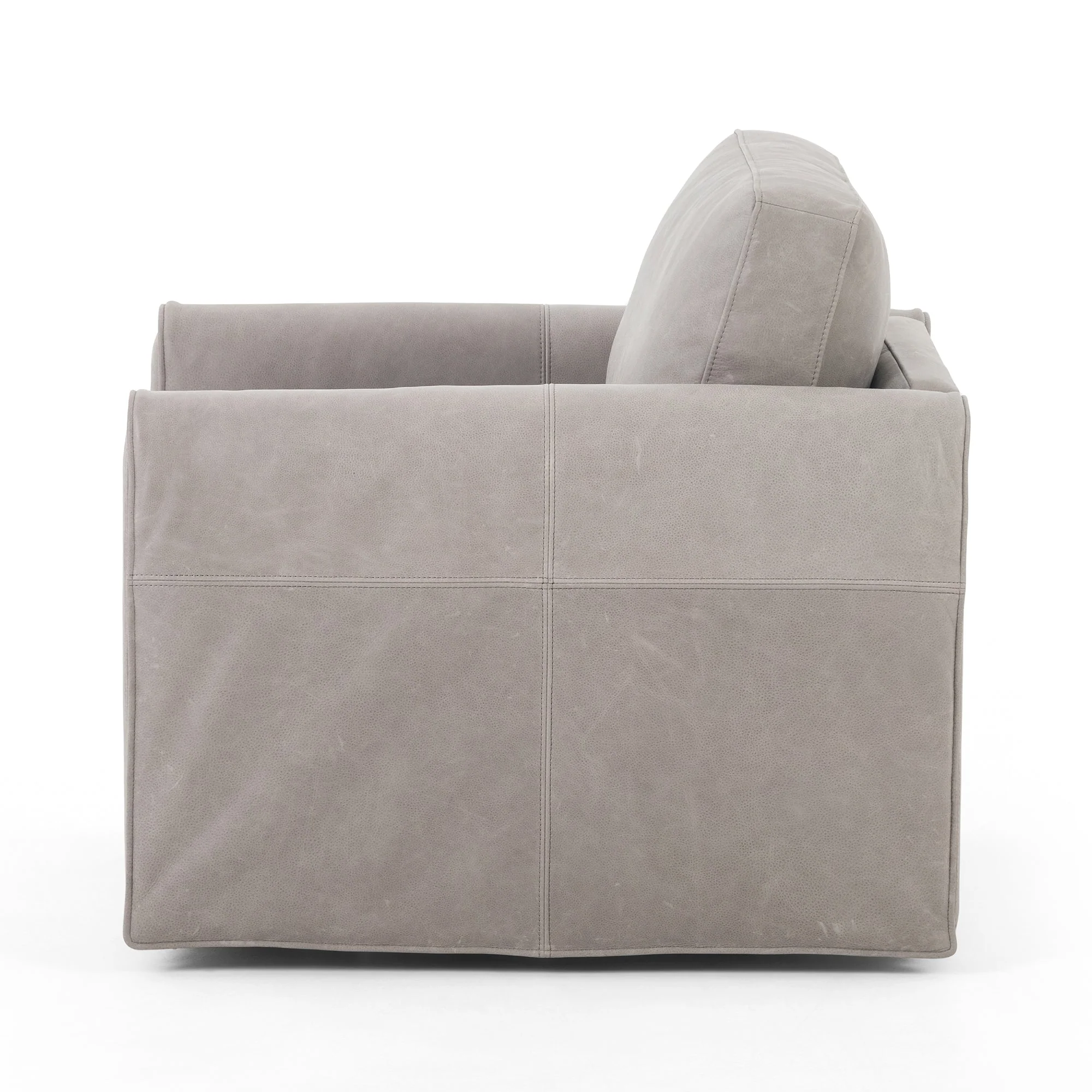 Uma Leather Swivel Chair - Image 6