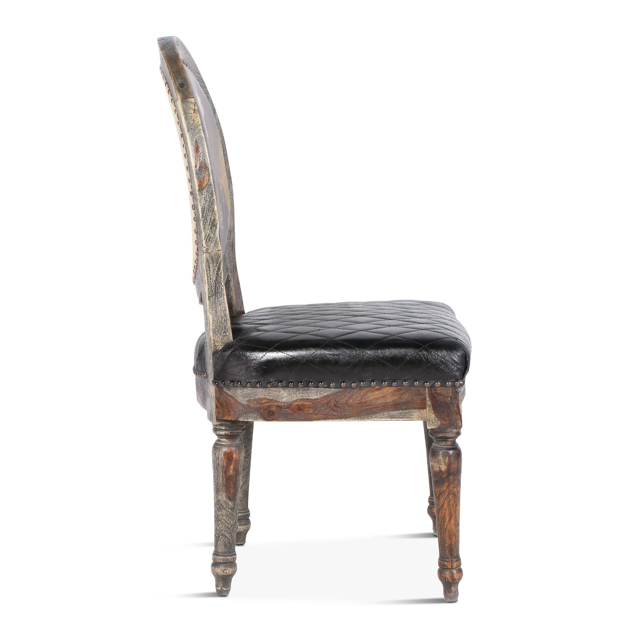 Wellington Dining Chair with Burlap Back - Image 3