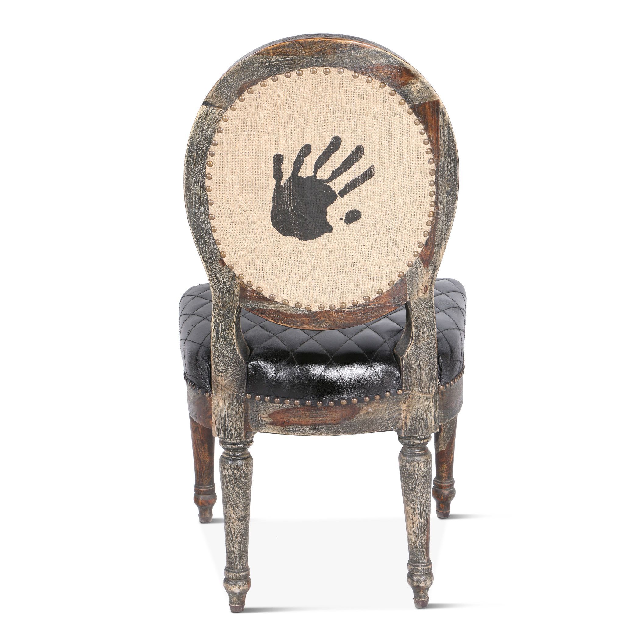 Wellington Dining Chair with Burlap Back - Image 4