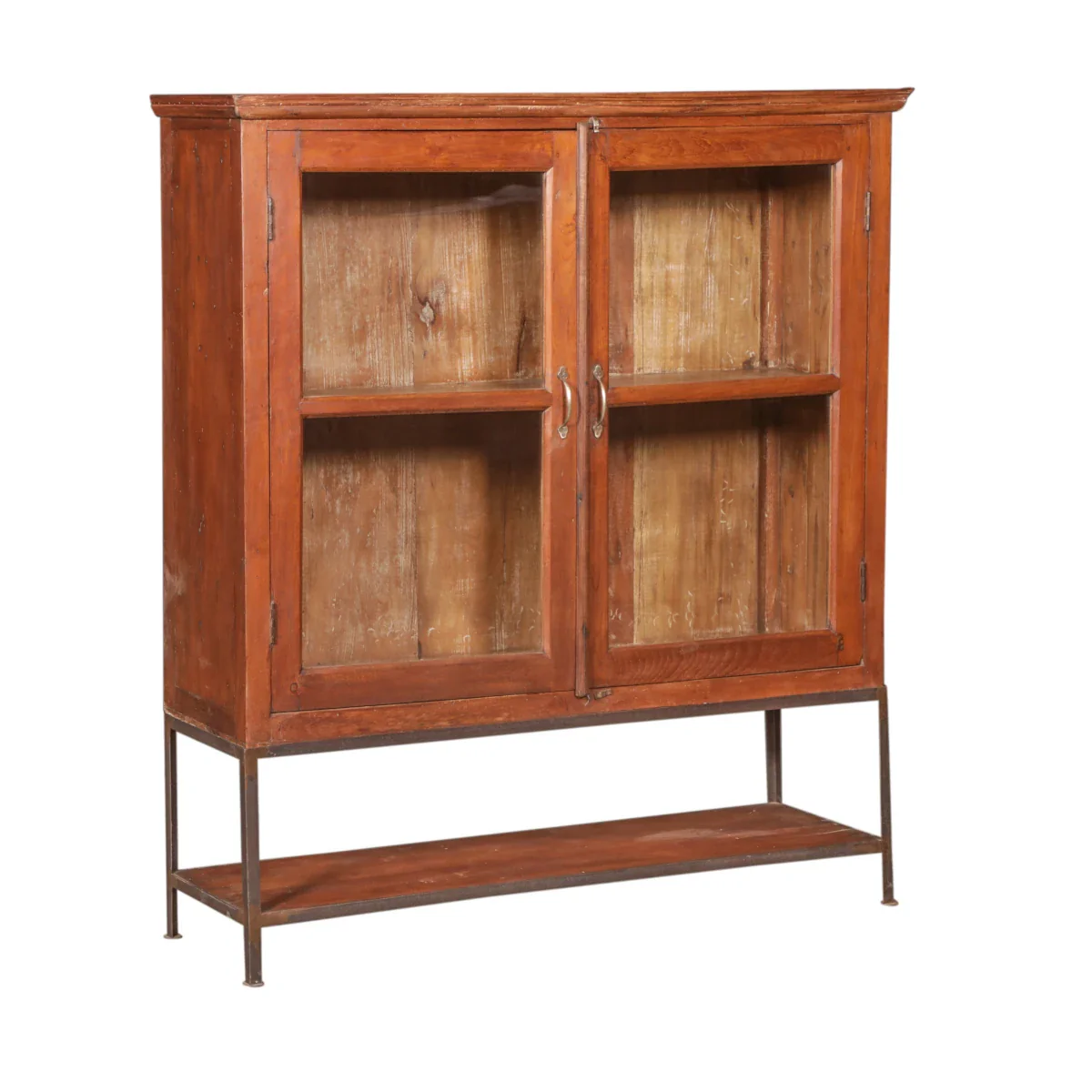 Reclaimed Teak Sideboard with Iron Stand - Image 3